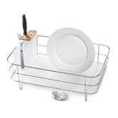 Slim Dishrack with Bamboo Knife Block