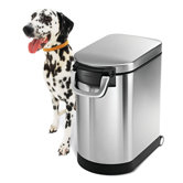 6.5 Gallon Pet Food Storage Can in Brushed Stainless Steel