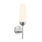 Flute One Light Wall Sconce in Satin Nickel