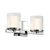 Votivo Two Light Wall Sconce in Polished Chrome