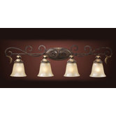Trump Home Regency Four Light Vanity Light in Burnt Bronze