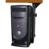 CPU Holder, Vertical/Horizontal, 9-1/2"x18-1/2"x9", Black