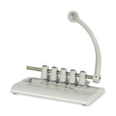 5-Hole Punch, Adjustable, 9/32", 40 Sht Cap, Tan
