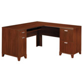 Tuxedo L-Shaped Executive Desk with Keyboard and Mouse Shelf