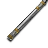 Aegean Weave Gold Accent Steak Carving Fork with Hollow Handle