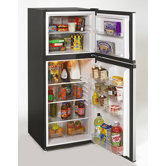 9.9 Cubic Ft. Frost Free Refrigerator in Black w/ Platinum Door