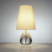 Claridge Teardrop Table Lamp with Oyster Gray Shade