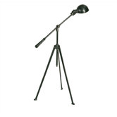 Winston Tripod Pharmacy Floor Lamp in Dark Natural Brass