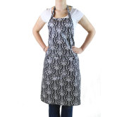 Damask Flip Adult Apron in Black and White