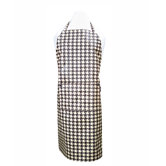 Houndstooth Adult Apron in Tan Black