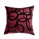 Mia 18" Pillow in Merlot Black