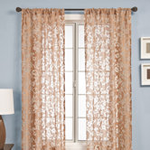 Badi Scroll Rod Pocket Panel in Latte