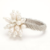 Floral Pearl Napkin Rings - Set of 4
