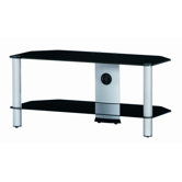 37" Plasma-/ LCD-TV-Stand "Neo 290" in Silber mit Schwarzglas