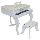 Fancy Baby Grand Piano in White