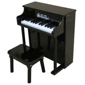 Traditional Spinet Piano in Black