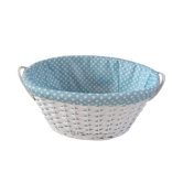 Willow Oval Lining Basket in Blue Spot