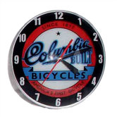 Double Bubble Columbia Bicycle Glass Clock