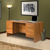 Office Adaptations Executive Desk with Double Pedestal