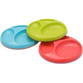 3 Pack Asst Saucer Stayput Plates in Blue Raspberry / Grape / Cherry