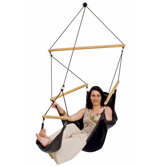 Space Hanging Chair Set in Black