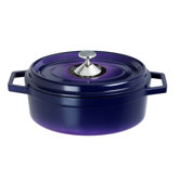 Antihaft-Br&auml;ter oval "Cocotte" aus Aluguss in Blau