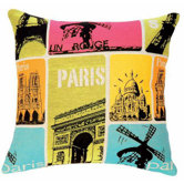 Pop Paris Fluorescent Tapestry Pillow