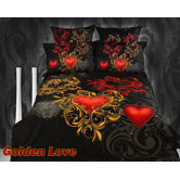 Golden Love Egyptian Cotton Duvet Cover Set