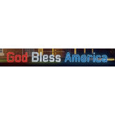 Large LED "God Bless America" Outdoor Light