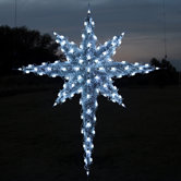 3D Moravian Star in Cool White