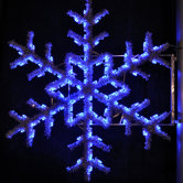 36" Pole Decoration Garland Snowflake in Blue