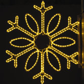 36" Pole Decoration Single Loop Snowflake in Warm White
