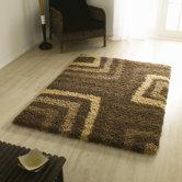Nordic Tides Brown Shag Rug/Runner