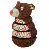 Woodours Soft Pyramid Ring Stacker, Brown