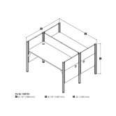 Pro-Biz Double Face-to-Face Workstation With 5 Melamine Privacy Panels