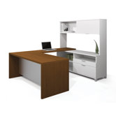 Pro-Linea U-Shaped Executive Desk Office Suite with Hutch
