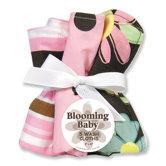Blossoms Five Piece Terry Wash Cloth Set
