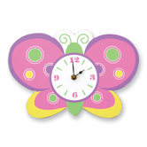 Baby Butterfly Purple Wall Clock