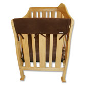 2 Pack of 27" Brown Fleece Side Crib Rail Cover