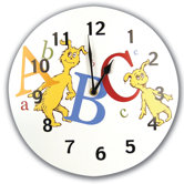 Dr Seuss ABC Wall Clock