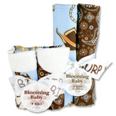 Cowboy Bouquet Bib and Burp Cloth Set