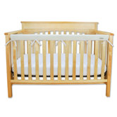 Long Fleece Crib Wrap Narrow Rail Cover in Natural
