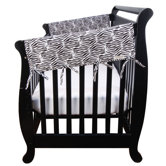 2 Short Piece Zahara Zebra Percale Cribwrap&reg; Wide Rail Cover