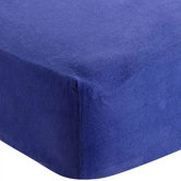 Football Flannel Crib Sheet in Navy Blue
