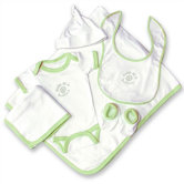 Good Fortune Six Piece "Cute as a Button" Newborn Gift Set