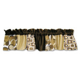 Bubbles Brown Window Valance