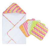 Savannah Bouquet Hooded Towel and Wash Cloth Set
