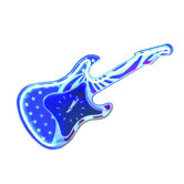 Neon American Rock Guitar Wall Clock