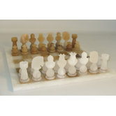 Transparent Chess Set in Brown / White