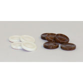 Alabaster Checkers in Brown / White
